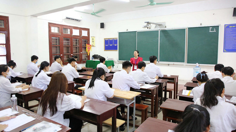 Các thí sinh tham dự kỳ thi tại Bắc Ninh.