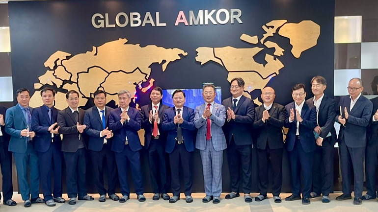 Đoàn công tác của tỉnh Bắc Ninh thăm và làm việc tại Tập đoàn Amkor.