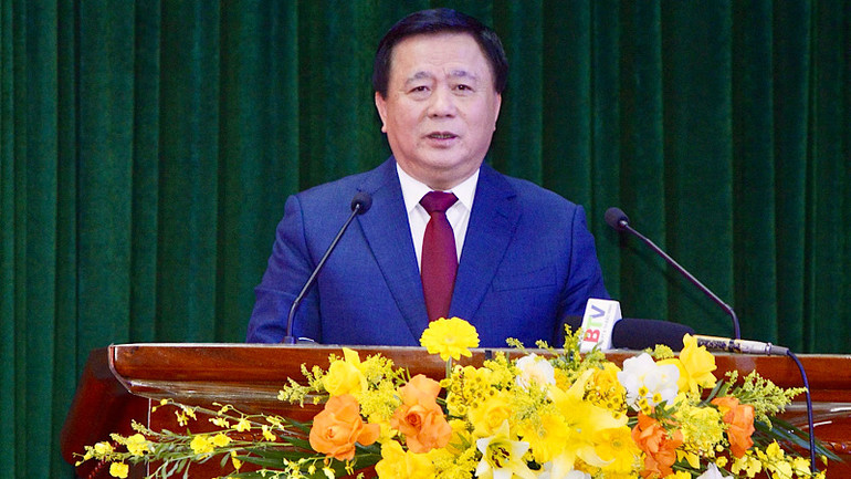 Giáo sư, Tiến sĩ Nguyễn Xuân Thắng phát biểu chỉ đạo tại buổi lễ.