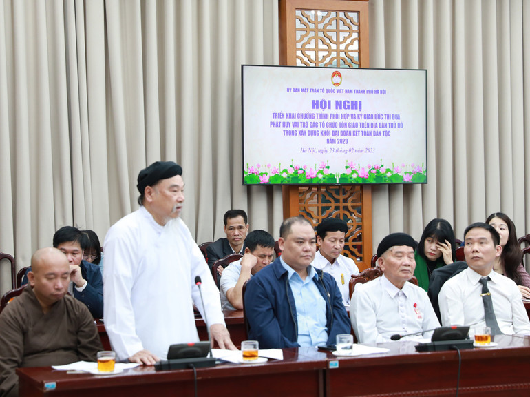 Ý kiến phát biểu của các tôn giáo tại Hội nghị.