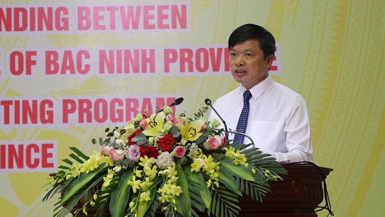 Phó Chủ tịch Ủy ban nhân dân tỉnh Bắc Ninh Đào Quang Khải phát biểu. Phó Chủ tịch Ủy ban nhân dân tỉnh Bắc Ninh Đào Quang Khải phát biểu.