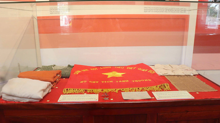 Các hiện vật được trưng bày.