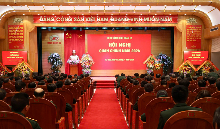 Hội nghị quân chính của Binh đoàn 12 là dịp đánh giá lại kết quả hoạt động trong năm 2024 của đơn vị và hướng đến những mục tiêu trong thời gian tới. Hội nghị quân chính của Binh đoàn 12 là dịp đánh giá lại kết quả hoạt động trong năm 2024 của đơn vị và hướng đến những mục tiêu trong thời gian tới.