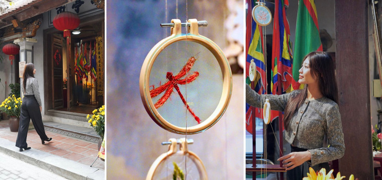 Đình Tú Thị nằm yên bình trong phố Yên Thái, phường Hàng Gai, quận Hoàn Kiếm, thành phố Hà Nội.