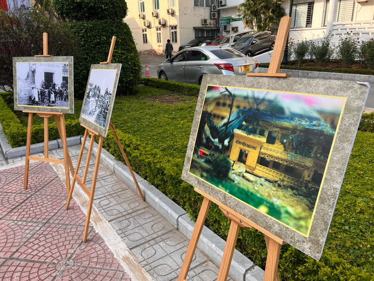 Hình ảnh Bệnh viện Bạch Mai hoang tàn sau trận bom. (Ảnh: Trung Hiếu)