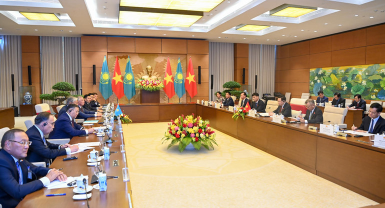 Quang cảnh buổi hội kiến tại Nhà Quốc hội. (Ảnh: Duy Linh)