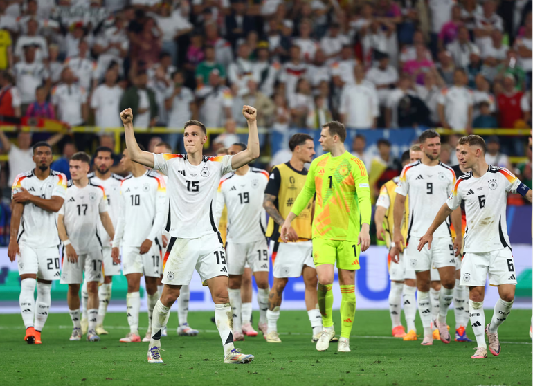 Đức sẽ đợi gặp đội thắng trong cặp Tây Ban Nha-Gruzia. (Ảnh: Reuters)