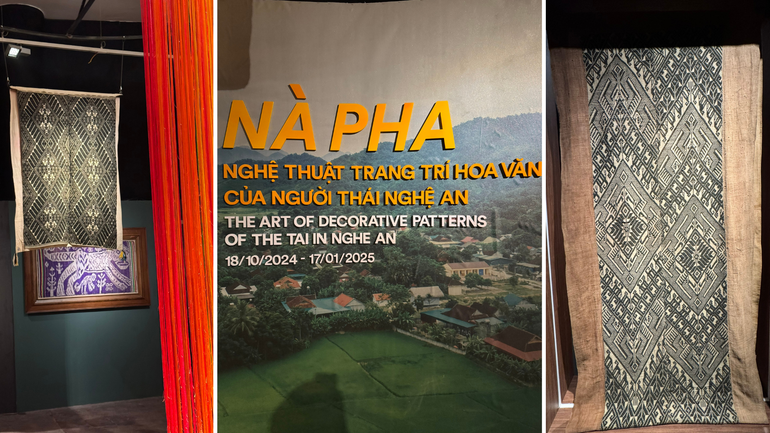 Trưng bày “Nà pha - Nghệ thuật trang trí hoa văn của Người Thái Nghệ An” diễn ra tại tòa nhà Trống đồng, Bảo tàng Dân tộc học Việt Nam, từ ngày 18/10/2024 đến ngày 17/01/2025.