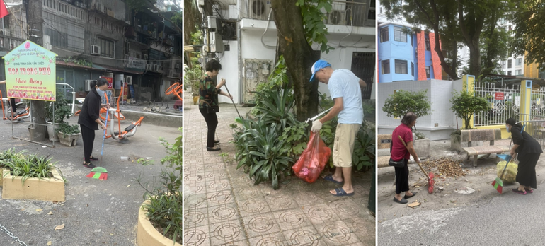 Người dân chủ động vệ sinh môi trường sống.