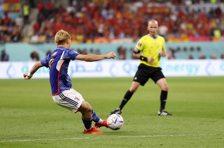 Nhật Bản vùng lên với bàn thắng sớm ở hiệp hai. (Ảnh: Reuters)