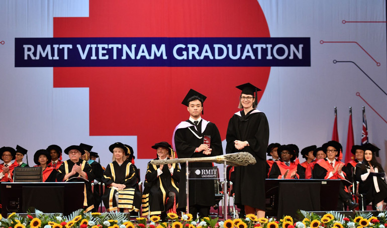 Em Ngô Việt Lương, sinh viên xuất sắc khóa 2024, Đại học RMIT, Hà Nội nói lời cảm ơn vì những kiến thức, kinh nghiệm thực tế mà mình có được sau quá trình học tập.