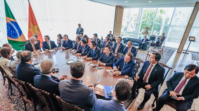 Quang cảnh buổi hội đàm. (Ảnh: Dương Giang)