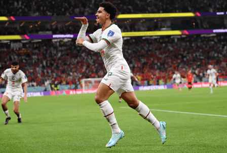 Zakaria Aboukhlal chấm dứt hy vọng của tuyển Bỉ. (Ảnh: FIFA)