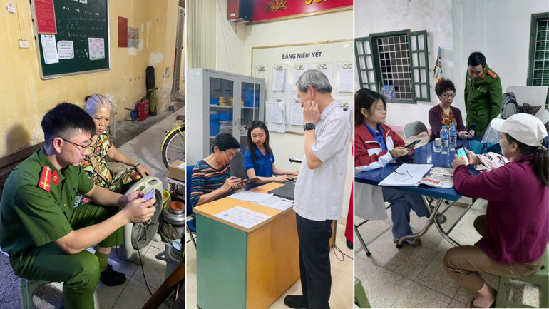 Người dân được hỗ trợ cài đặt các ứng dụng trên điện thoại. Người dân được hỗ trợ cài đặt các ứng dụng trên điện thoại.