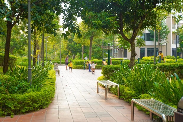 Dự án chú trọng vào các khoảng không gian xanh với mong muốn mang đến một cuộc sống trong lành và khỏe mạnh cho cư dân.