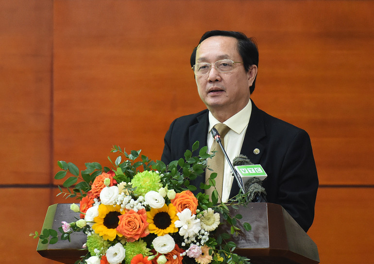 Bộ trưởng Khoa học và Công nghệ Huỳnh Thành Đạt phát biểu.