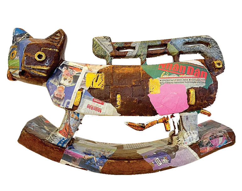 Tạo hình Mèo độc đáo của họa sĩ Lê Đình Nguyên. Ảnh trong bài: Thành Đạt