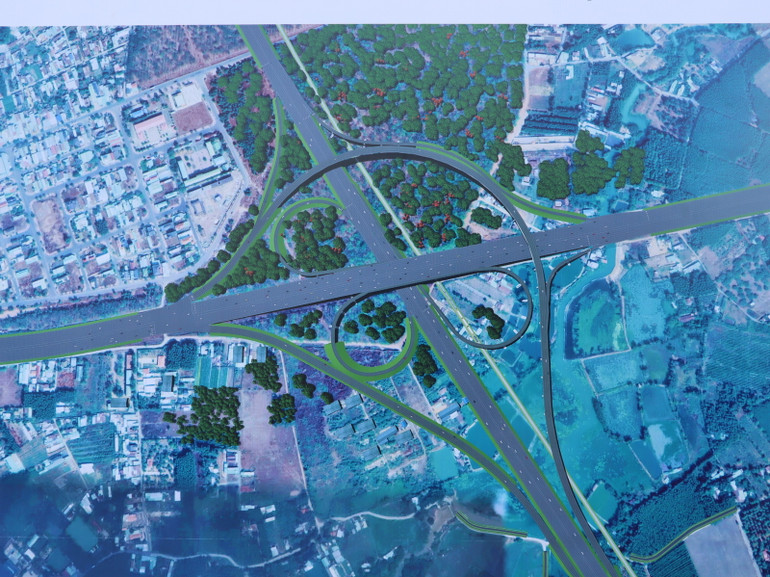 Phối cảnh nút giao thông tuyến số 2 kết nối với cao tốc Thành phố Hồ Chí Minh-Long Thành-Dầu Giây.