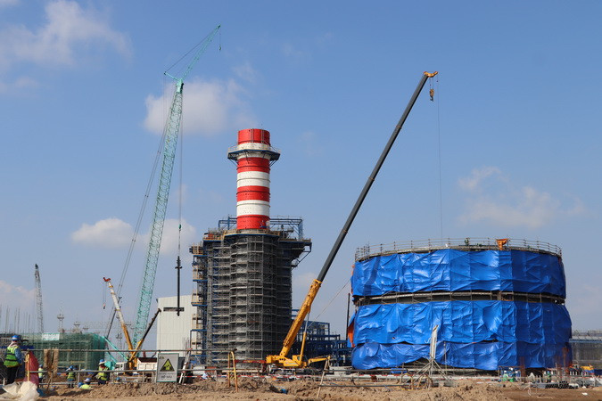 Một góc công trường dự án nhiệt điện Nhơn Trạch 3, 4.