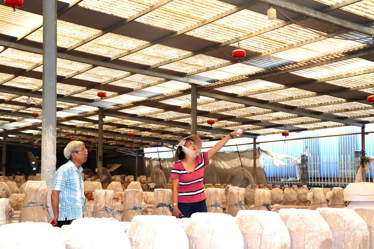 Sau khi tiếp nhận quyết định xử phạt, bà Ôn Ngọc Mỹ đã cho tháo dỡ một phần nhà xưởng xây vi phạm.