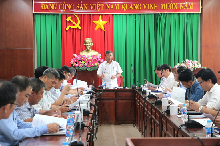 Đồng chí Hồ Thanh Sơn, Phó Bí thư Thường trực Tỉnh ủy Đồng Nai phát biểu kết luận buổi làm việc.