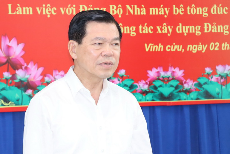 Bí thư Tỉnh ủy Đồng Nai Nguyễn Hồng Lĩnh đề nghị nhân rộng điểm sáng xây dựng, phát triển tổ chức Đảng trong doanh nghiệp tư nhân.