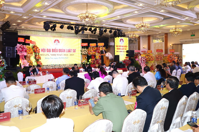 Quang cảnh Đại hội Đoàn Luật sư tỉnh Đồng Nai nhiệm kỳ 2024-2029.