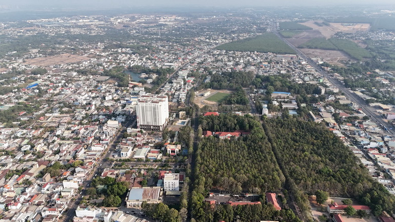 Một góc thị trấn Long Thành, huyện Long Thành hiện nay.