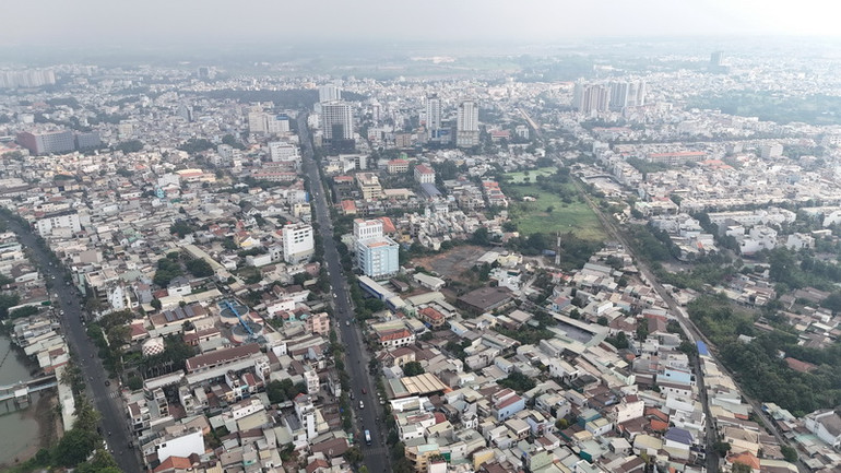 Một góc trung tâm đô thị Biên Hòa.