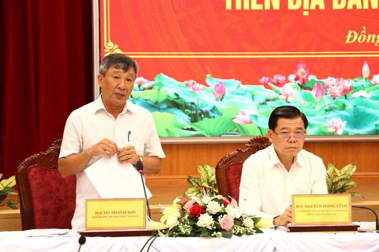 Phó Bí thư Thường trực Tỉnh ủy Đồng Nai Hồ Thanh Sơn đề nghị tăng cường công tác vận động quần chúng, tạo sự đồng thuận trong triển khai các dự án.