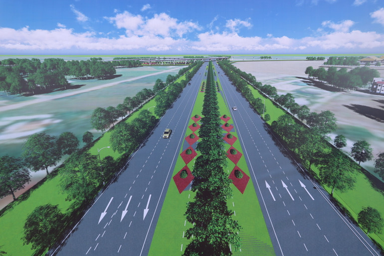 Phối cảnh tuyến đường số 1 kết nối sân bay Long Thành.