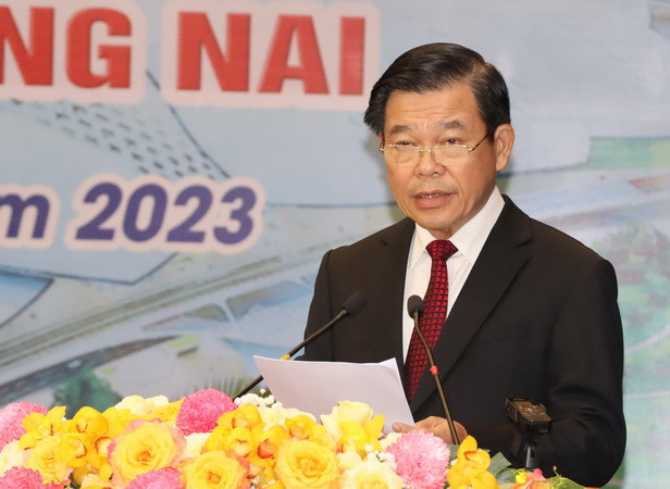 Bí thư Tỉnh ủy Đồng Nai Nguyễn Hồng Lĩnh phát biểu chỉ đạo tại Hội nghị.