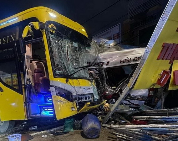 Hiện trường vụ tai nạn.