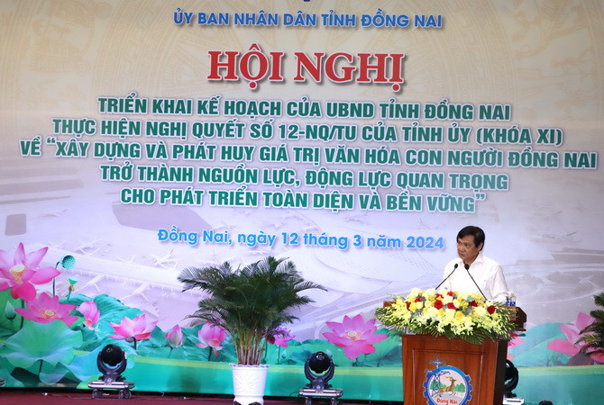 Phó Chủ tịch Ủy ban nhân dân tỉnh Đồng Nai Nguyễn Sơn Hùng quán triệt một số nội dung cốt lõi của kế hoạch triển khai thực hiện Nghị quyết số 12.