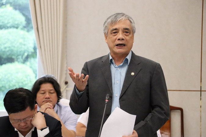 Phó Giáo sư, Tiến sĩ Trần Đình Thiên chia sẻ tại Hội thảo.