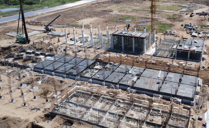 Hạng mục Nhà xưởng K1 Công ty Trách nhiệm hữu hạn Kingfa Science & Technology (Việt Nam) đã thực hiện ép cọc, đổ móng bê-tông cốt thép với quy mô diện tích hơn 7.300m2.