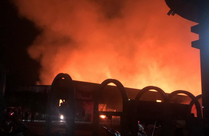 Hiện trường vụ cháy.