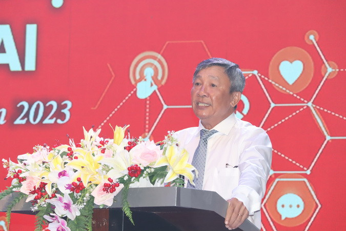 Phó Bí thư Thường trực Tỉnh ủy Đồng Nai Hồ Thanh Sơn phát biểu tại buổi lễ.