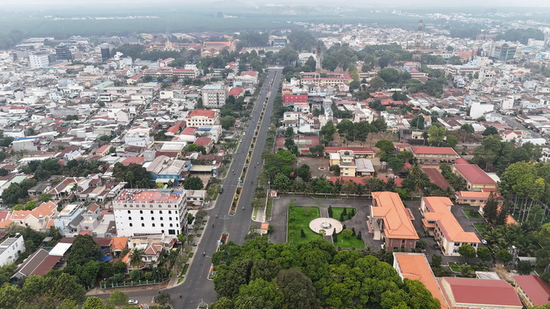 Một góc trung tâm thành phố Long Khánh.