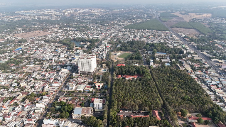 Một góc thị trấn Long Thành, huyện Long Thành hiện nay.