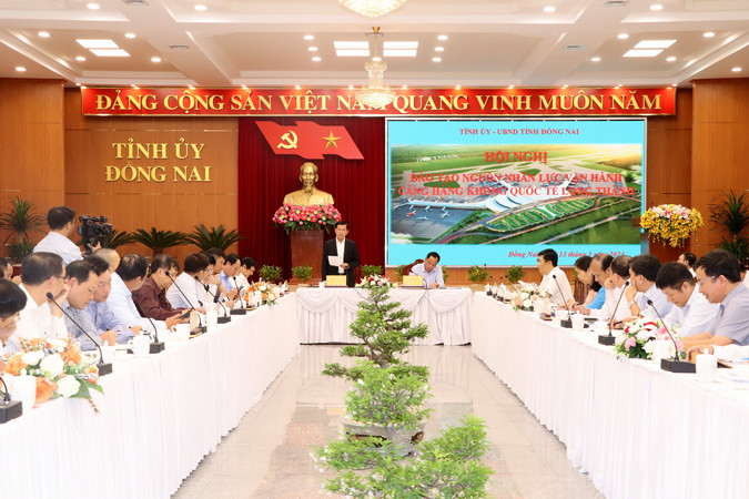 Quang cảnh hội nghị đào tạo nguồn nhân lực vận hành sân bay Long Thành.