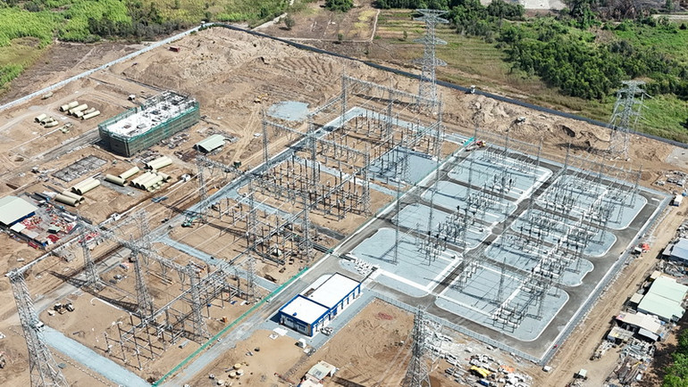 Hạng mục đấu nối điện của nhà máy nhiệt điện Nhơn Trạch 3.