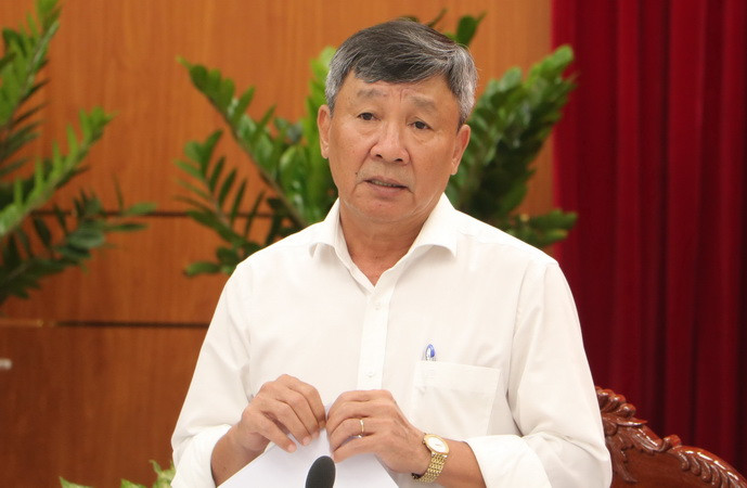 Phó Bí thư Thường trực Tỉnh ủy Đồng Nai Hồ Thanh Sơn phát biểu kết luận hội nghị.