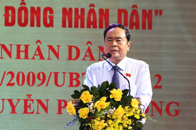 Chủ tịch Quốc hội Trần Thanh Mẫn phát biểu chỉ đạo tại hội nghị. Chủ tịch Quốc hội Trần Thanh Mẫn phát biểu chỉ đạo tại hội nghị.