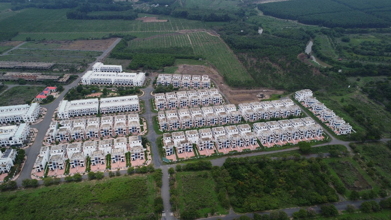 Một góc Dự án khu dân cư Tân Thịnh, nơi có hơn 680 căn nhà xây dựng trái phép.