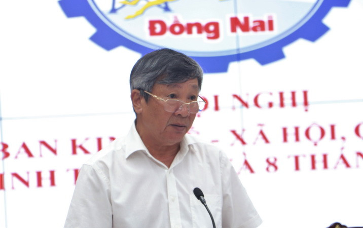 Phó Bí thư Thường trực Tỉnh ủy Đồng Nai Hồ Thanh Sơn phát biểu tại buổi làm việc.