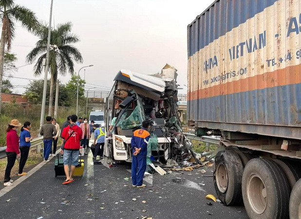 Hiện trường vụ tai nạn.