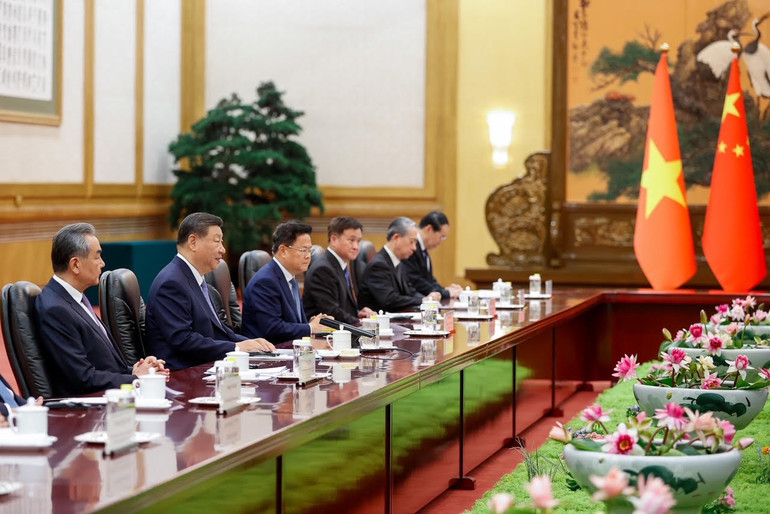 Tổng Bí thư, Chủ tịch Tập Cận Bình tại buổi hội kiến.