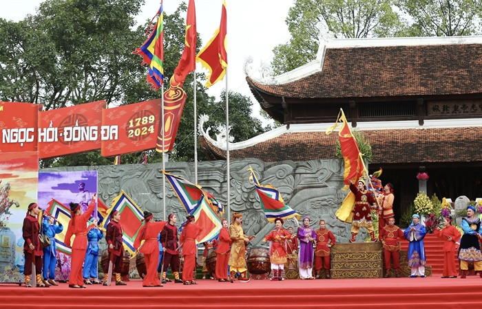 Tái hiện hình ảnh Hoàng đế Quang Trung tại chiến thắng Ngọc Hồi-Đống Đa.