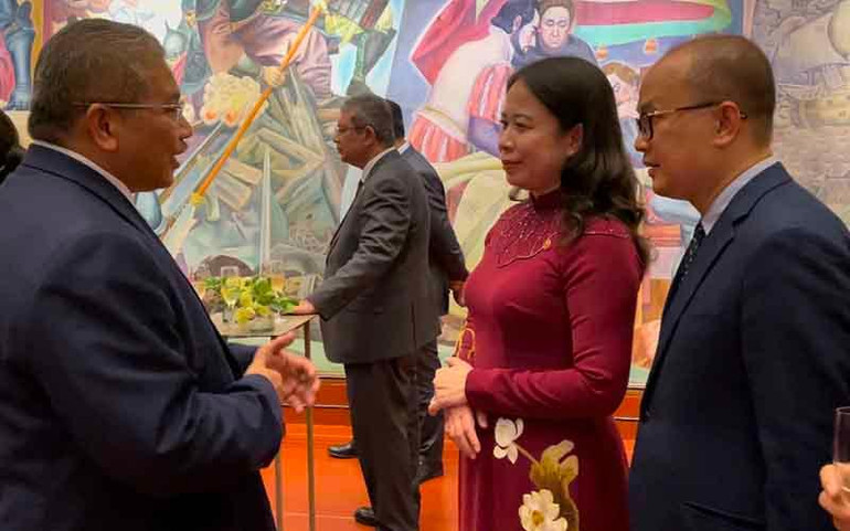 Phó Chủ tịch nước Võ Thị Ánh Xuân trao đổi với Bộ trưởng Ngoại giao Brunei Dato Erywan Yusof. Phó Chủ tịch nước Võ Thị Ánh Xuân hội kiến Tổng thống Philippines -0